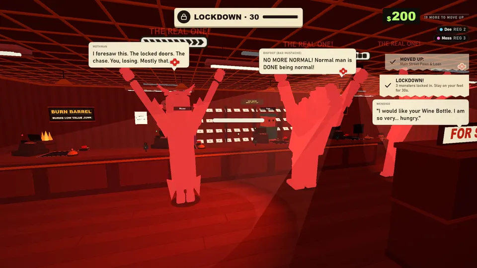 Every monster inside turns red the second the doors lock. Thirty seconds.